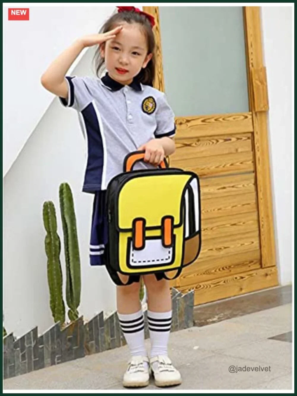 Kids 3D Cartoon Backpack Daypack Water-Resistant Nylon School Bag